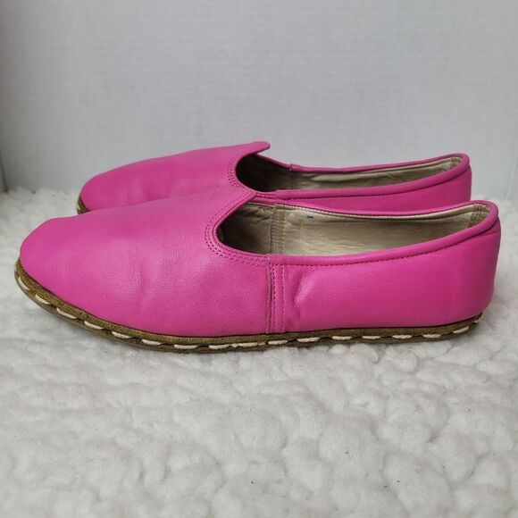 Sabah Slip On Unisex Shoes Size 8 Mens 10 Womens Condesa Pink Leather Rare Good  - Picture 3 of 9